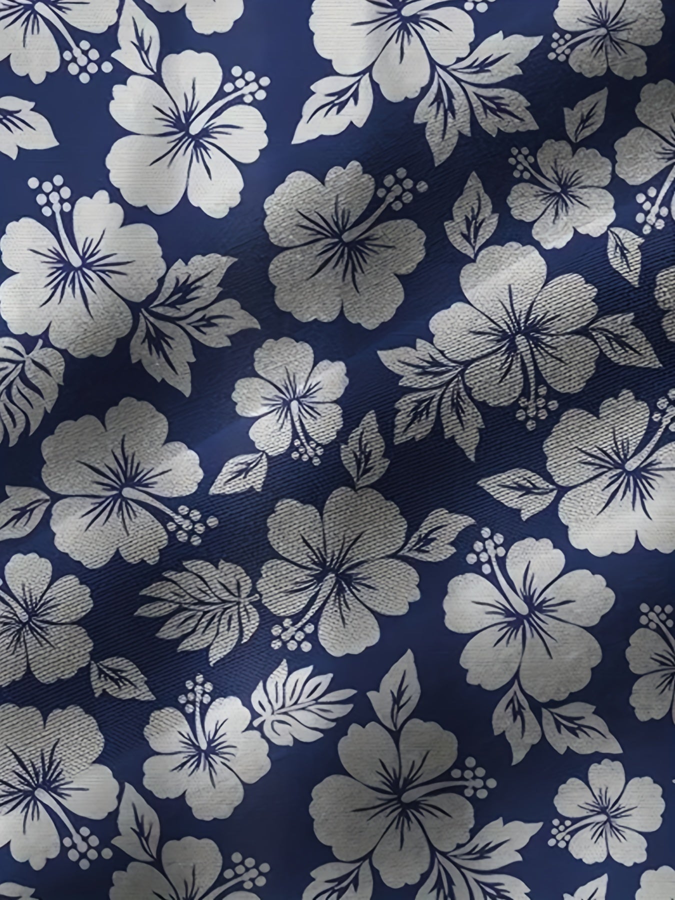 Men's Hawaiian Shirt with Floral Pattern for Vacation and Leisure – Short Sleeve, Regular Fit