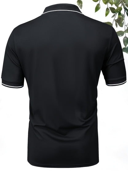 Herren Polo T-Shirt mit Kontrastkragen – Modisches Freizeitshirt für Alltag und Sport