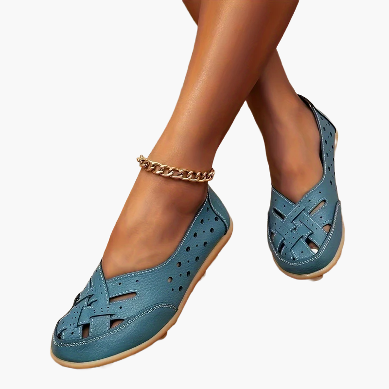 Women's Comfort Ballerinas with Braided Design – Comfortable Slip-Ons for Everyday and Leisure