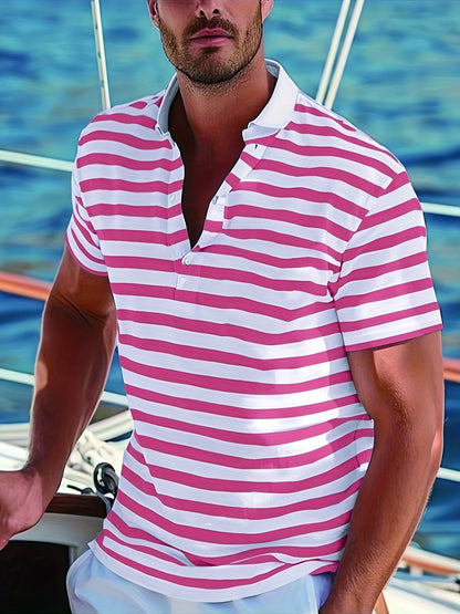 Herren Polo-Shirt mit Streifen – Maritimer Casual-Look für Sommer und Freizeit