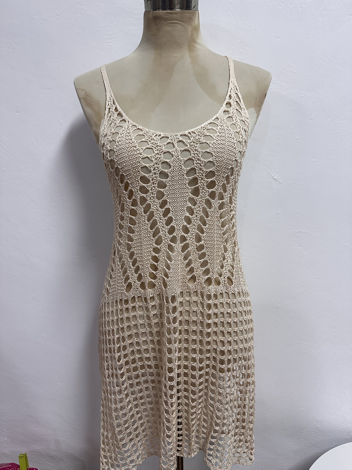Women's Crochet Beach Dress Swimsuit Cover-Up – Boho Summer Beachwear for Vacation & Pool