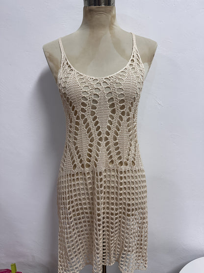 Women's Crochet Beach Dress Swimsuit Cover-Up – Boho Summer Beachwear for Vacation & Pool