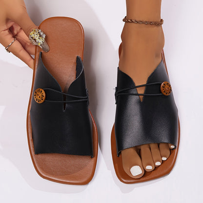 Women's Trendy Summer Slides for Leisure & Everyday – Fashionable Toe Separator Sandals