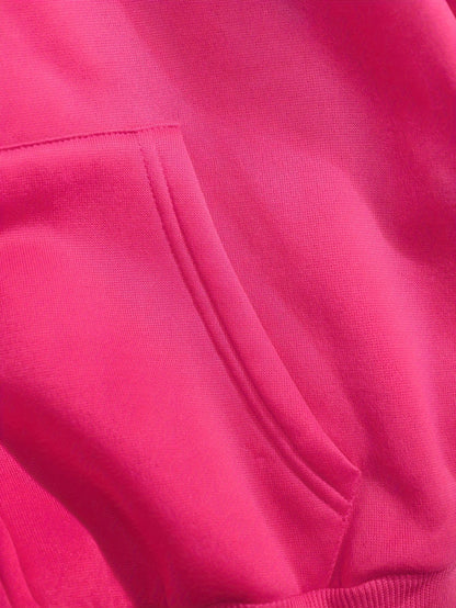 Women's zip-up hoodie – Pink, appliqués