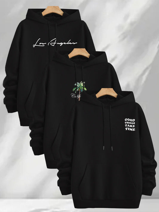 Hooded sweatshirt with graphic print, men’s/unisex