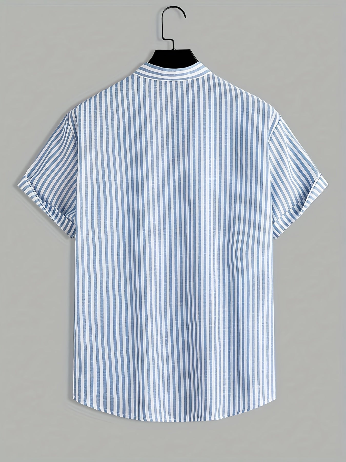 Men's Short-Sleeve Shirt with Stripes – Casual Summer Style for Everyday and Leisure