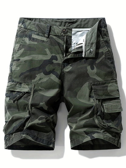 Men's Cargo Shorts in Camouflage Style for Outdoor & Leisure – Regular Fit, Casual, with Pockets