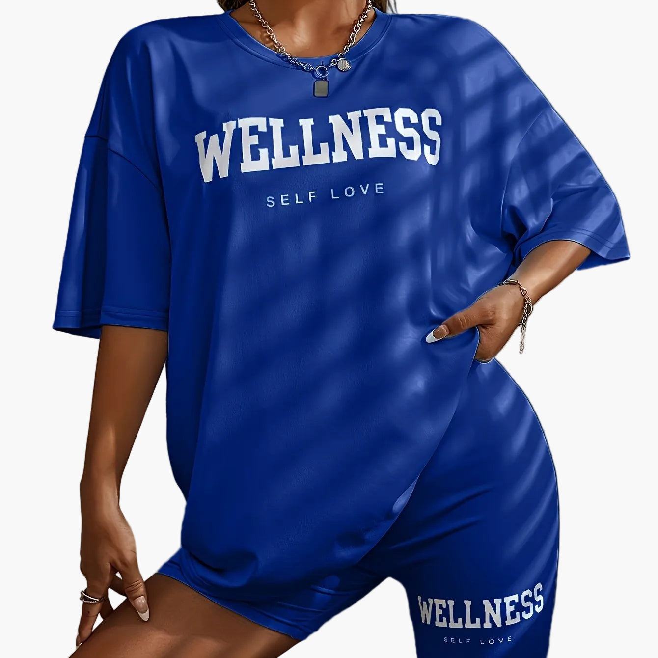 Women's Wellness Oversize Lounge Set – Relaxation & Casual Look with Statement Print