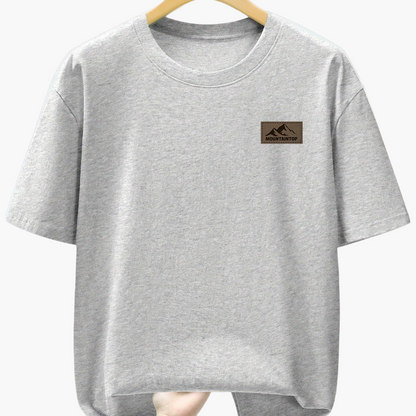 Men's T-Shirt with Mountain Logo – Casual Leisure Shirt for Everyday & Outdoor Use