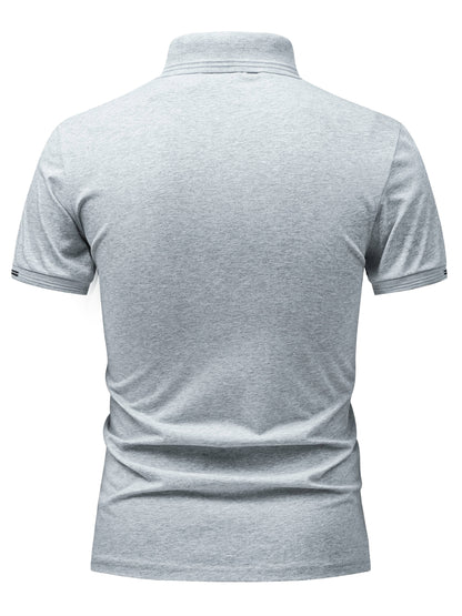 Herren Polohemd Klassisch Freizeit Kurzarm mit Knopfleiste