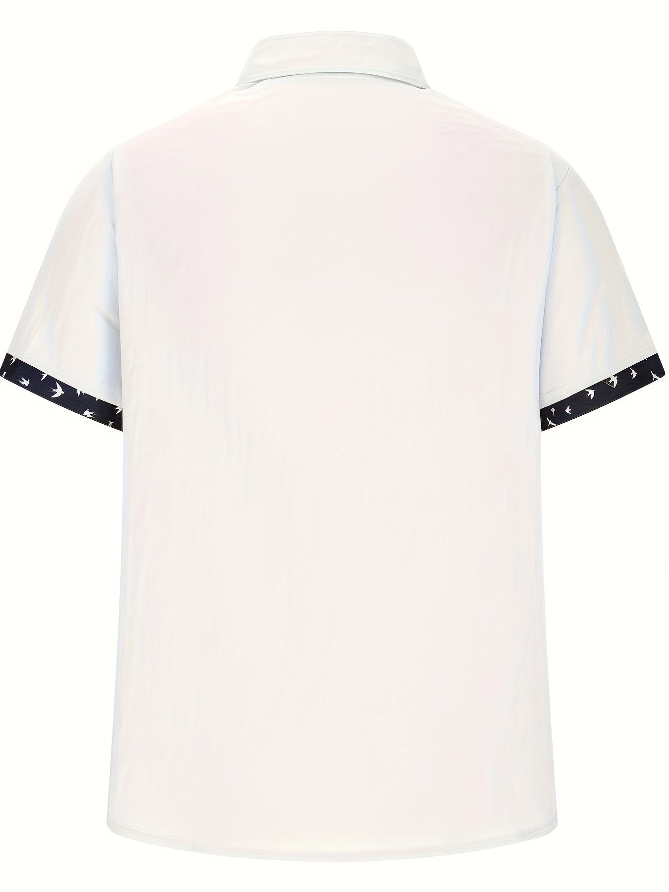 Men's Summer Short-Sleeve Casual Shirt with Contrast Details – Perfect for Vacation & Everyday Wear