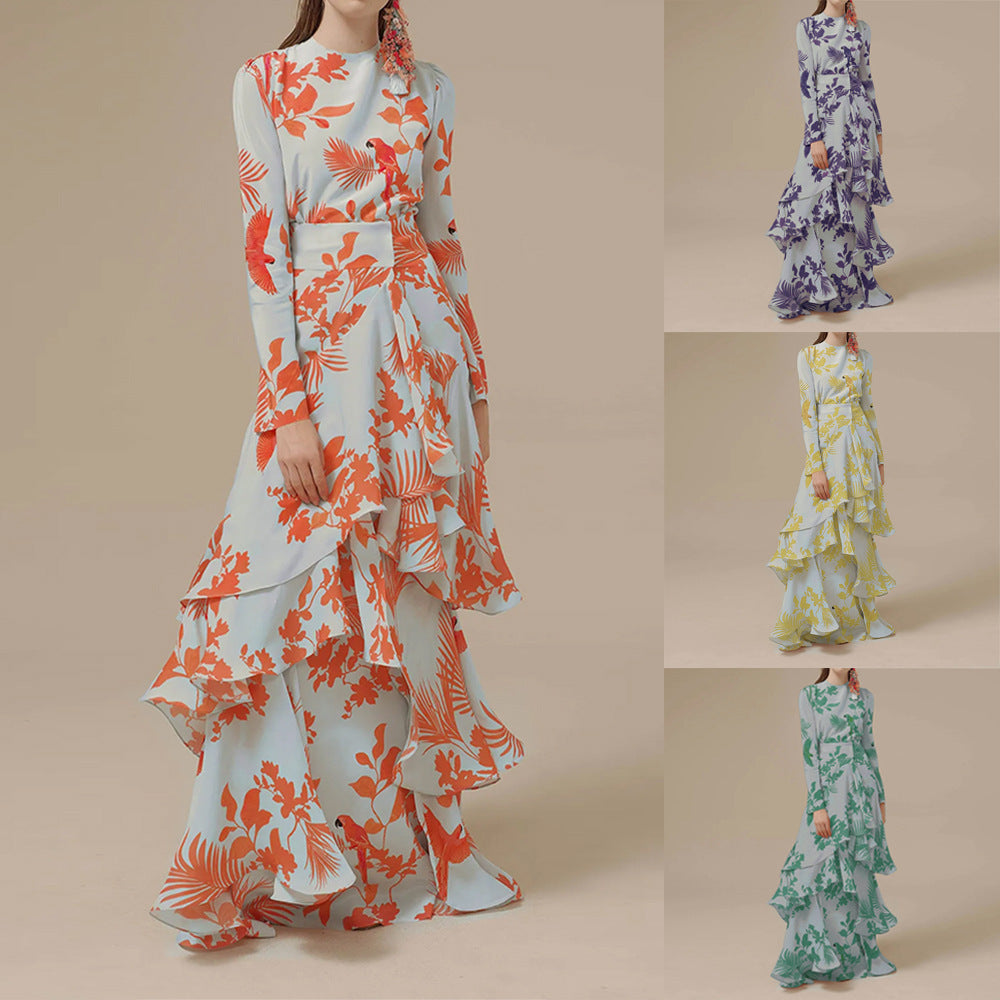 Miranda – Bedrucktes Rüschensommerkleid