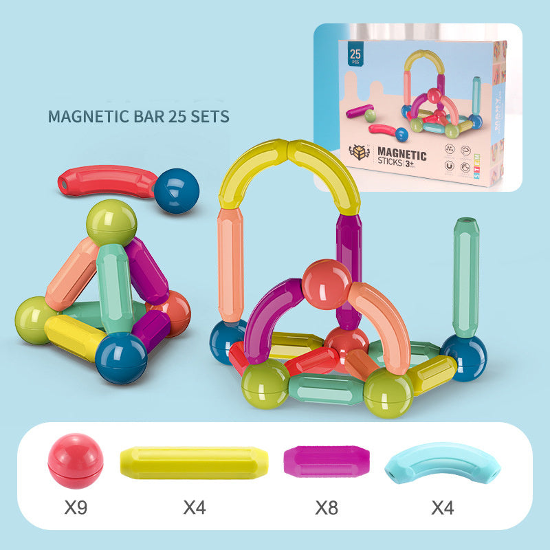 Magnetic construction toy building blocks for children – creative educational toy, educational plug-in game from 1 year old