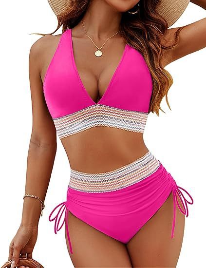 Adele – Hochtailliertes Damen-Bikini-Set mit Schlitz