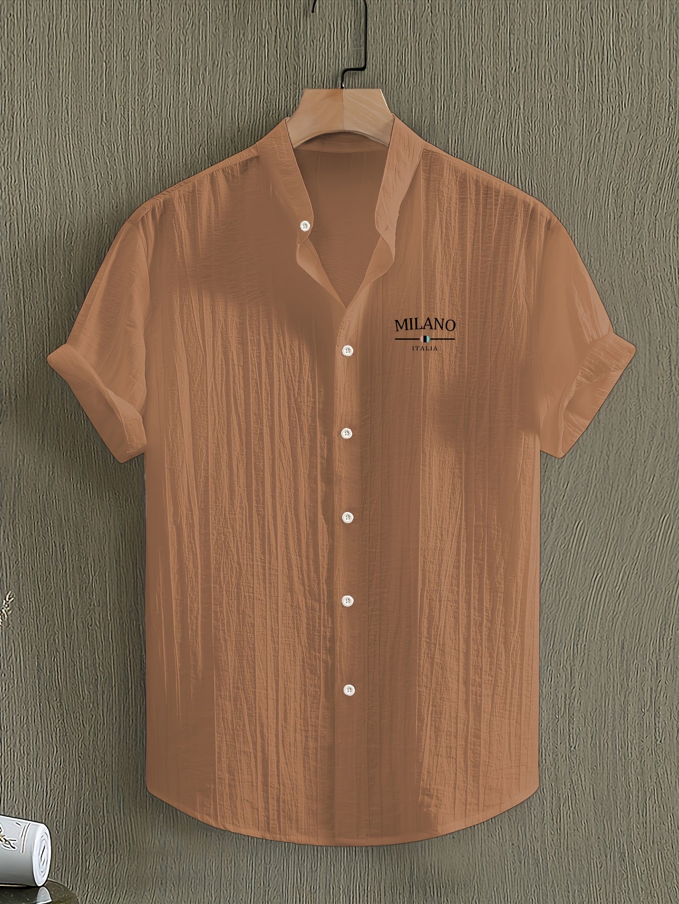 Men's Stand Collar Summer Casual Shirt with Button Placket – Urban Milano Design