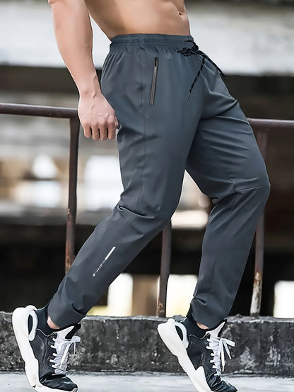 Herren Jogginghose Sportlich Lässig mit Reißverschluss und Print für Frühling und Sommer