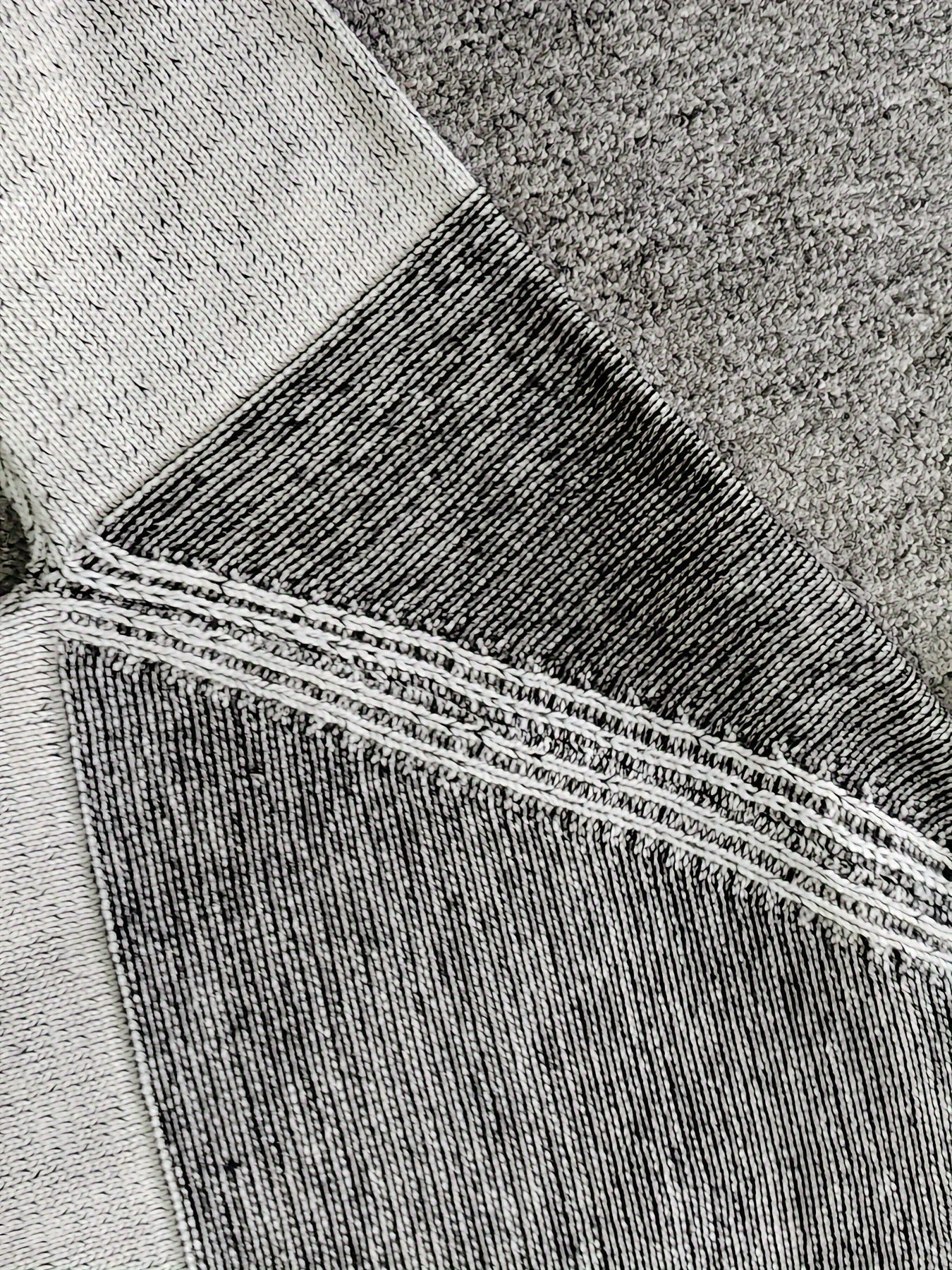 Herren Strick Hoodie Grau Melange mit Kapuze
