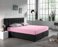 Hoeslaken dubbel jersey katoen roze 140 x 200/220 cm, hoekhoogte 40 cm, voor matras en boxspring