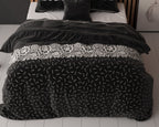 Dekbedovertrek micropercal katoen Dervio antraciet 200 x 220 cm, met 2 kussenslopen 60 x 70 cm
