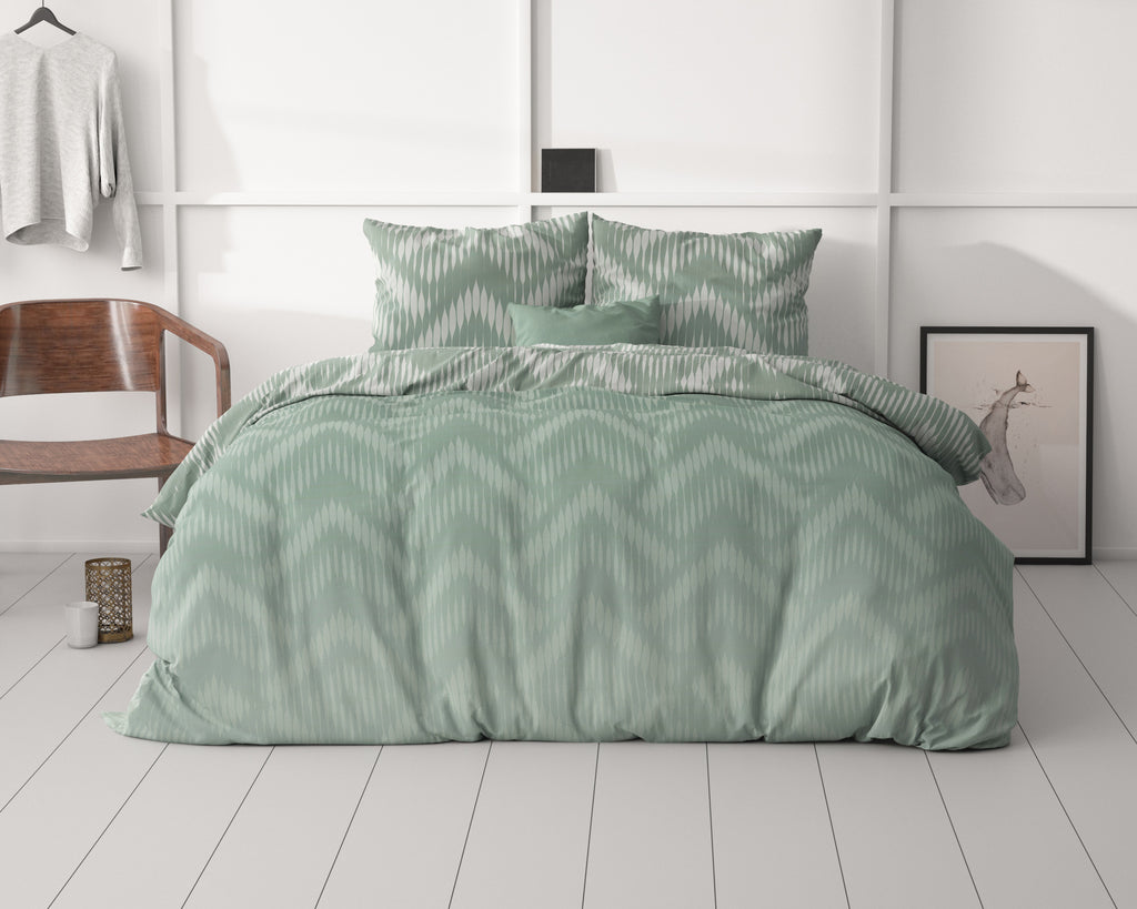 Dekbedovertrek micropercal Wavey Shades 140 x 220 cm, met 2 kussenslopen 60 x 70 cm