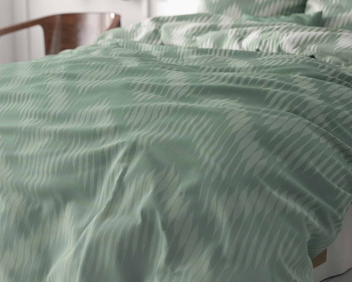 Dekbedovertrek micropercal Wavey Shades 140 x 220 cm, met 2 kussenslopen 60 x 70 cm