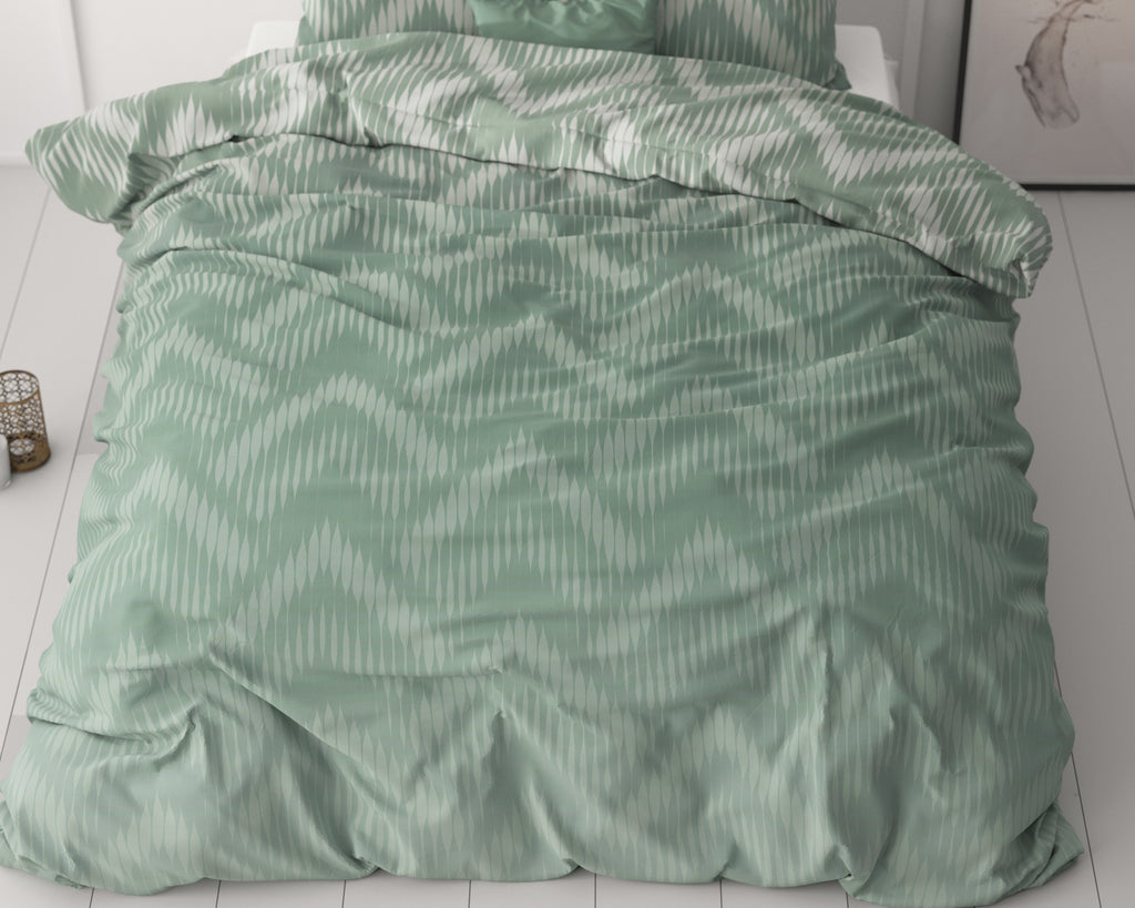 Dekbedovertrek micropercal Wavey Shades 140 x 220 cm, met 2 kussenslopen 60 x 70 cm