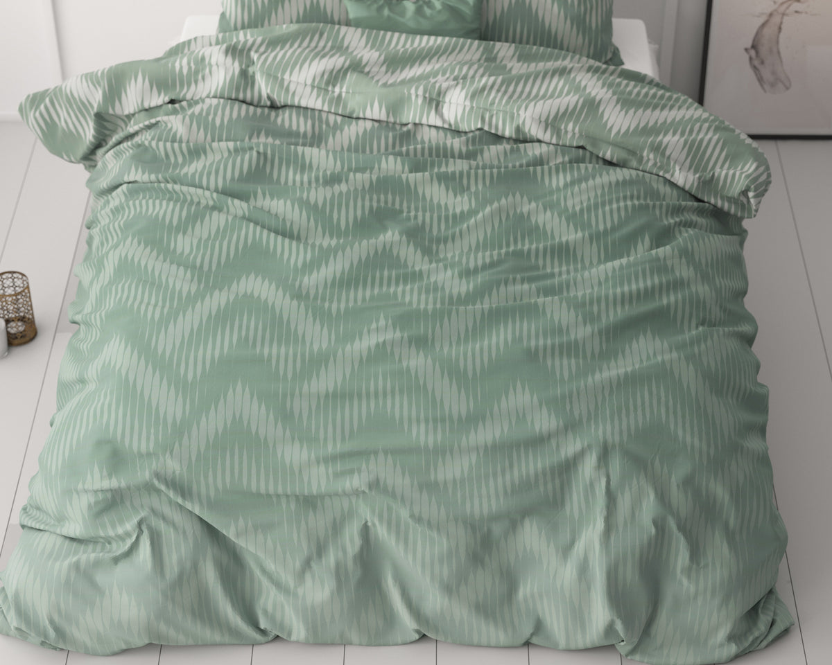 Dekbedovertrek micropercal Wavey Shades 140 x 220 cm, met 2 kussenslopen 60 x 70 cm