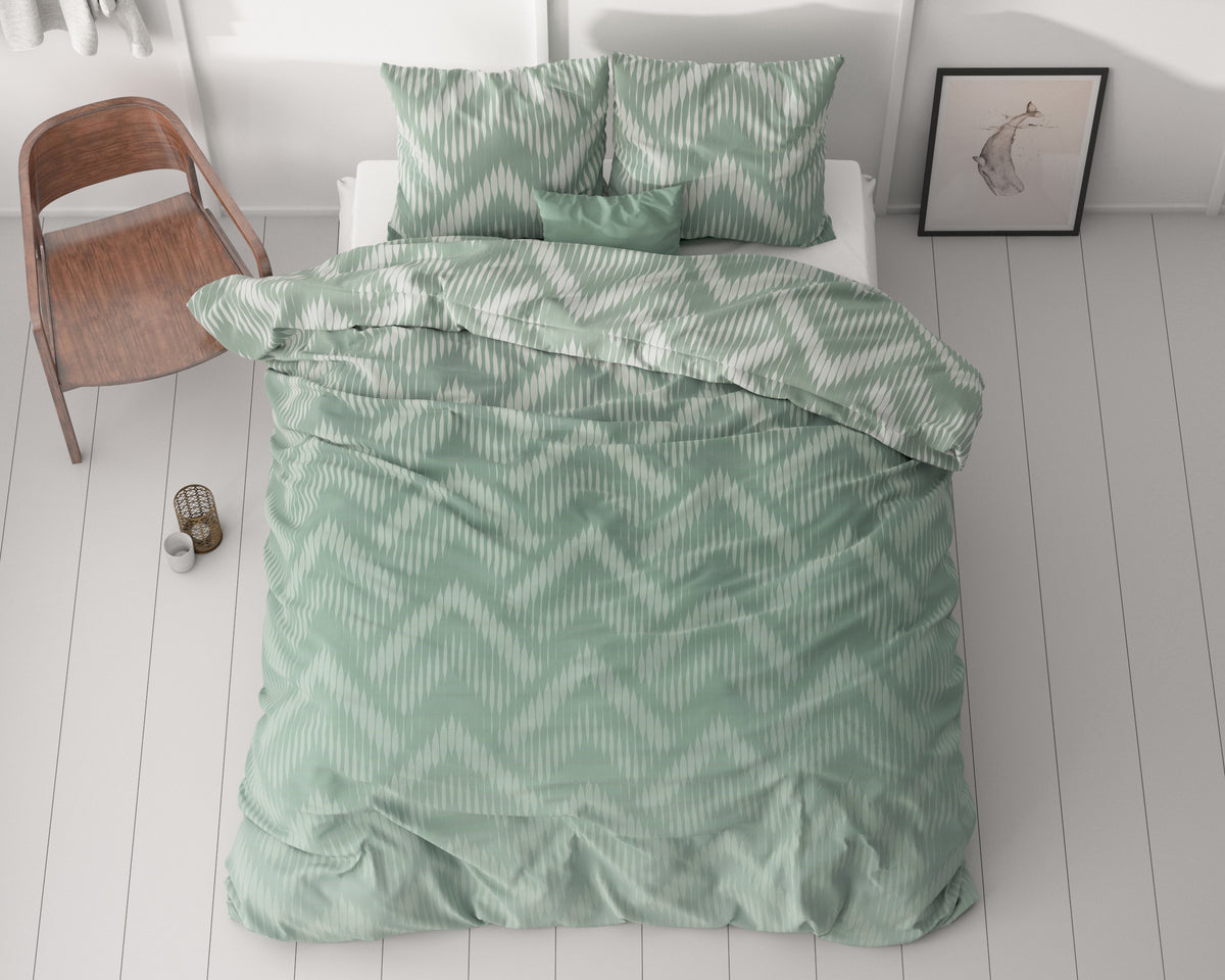 Dekbedovertrek micropercal Wavey Shades 140 x 220 cm, met 2 kussenslopen 60 x 70 cm