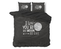 Dekbedovertrek Moon en Back antraciet 240 x 200/220 cm voor de slaapkamer