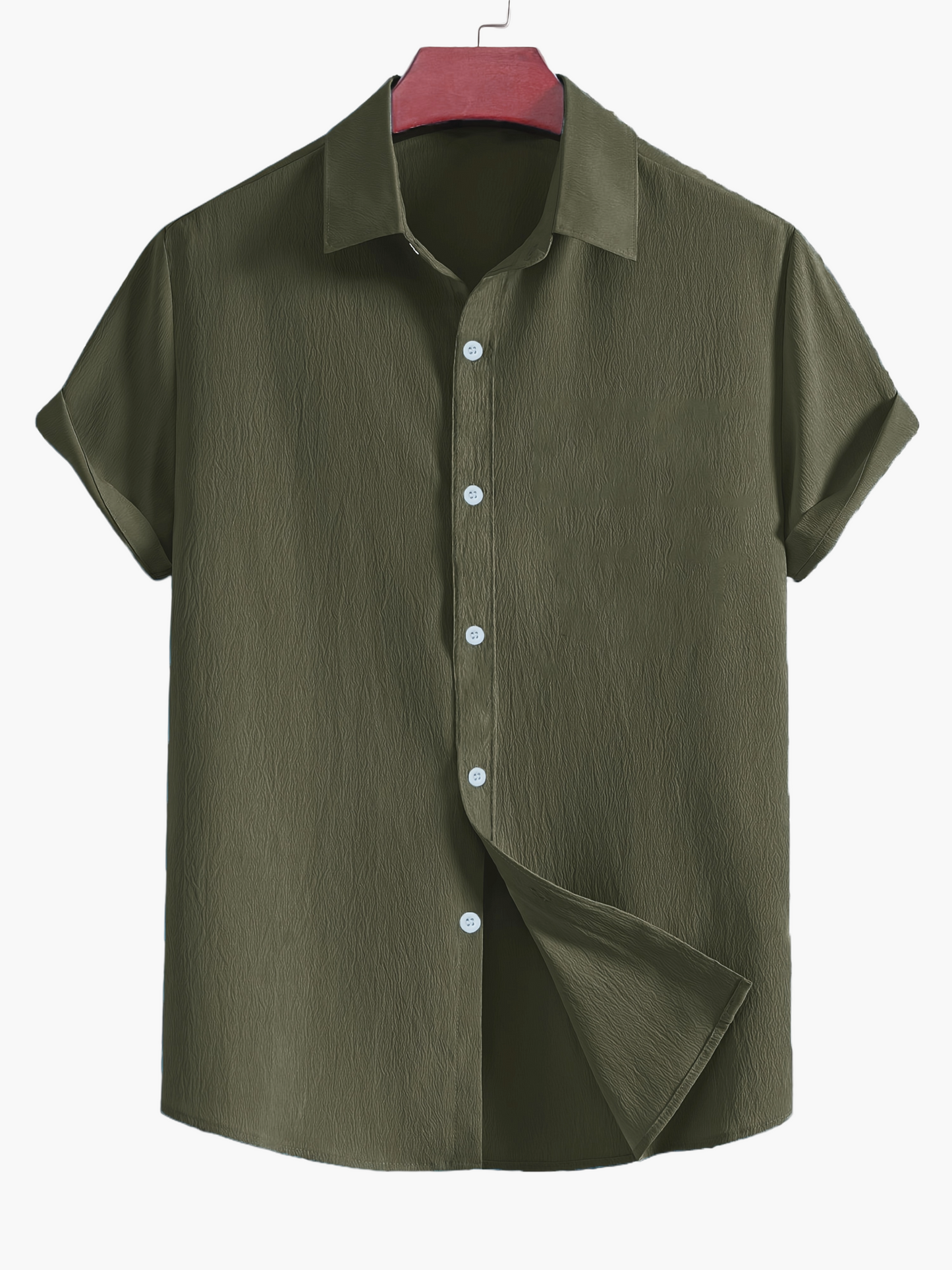 Men's Short-Sleeve Casual Shirt with Button Placket – Stylish Summer Shirt for Everyday & Weekend