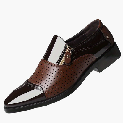 Herren Business-Slipper Elegant mit Reißverschluss – Klassische Anzugschuhe für Büro & festliche Anlässe