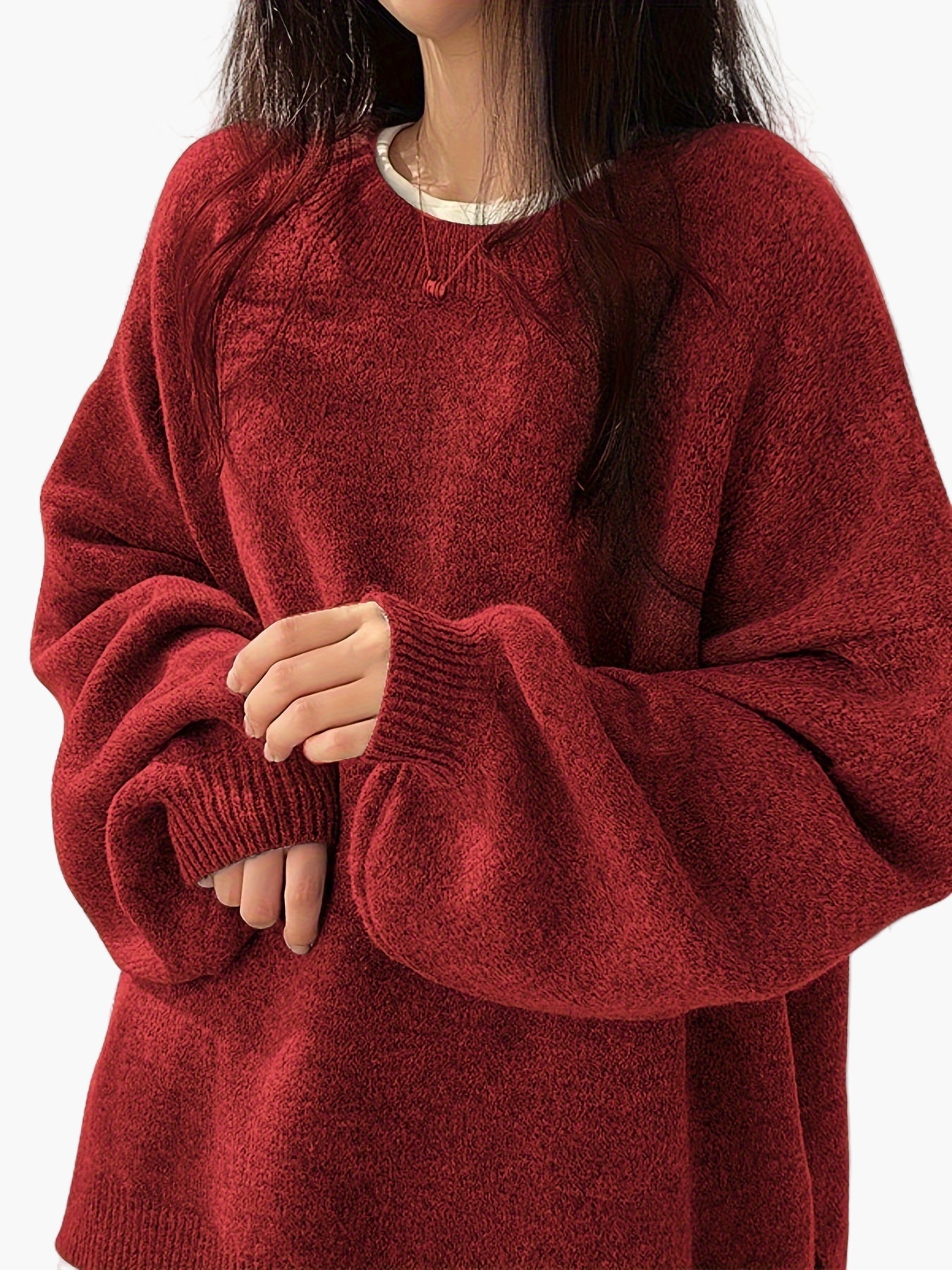 Damen Oversize Pullover Lässig Komfortable Freizeitmode