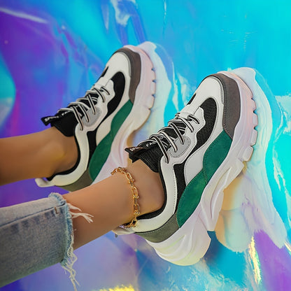 Women's Chunky Sneakers in Trendy Design for Everyday and Leisure – Sporty Street Style