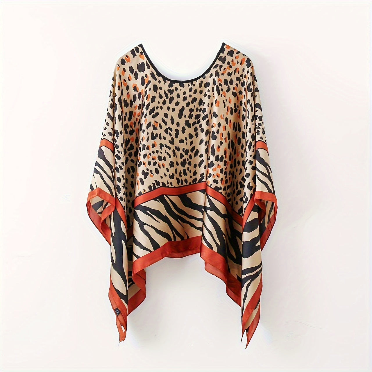 Women's Boho Poncho Tunic – Elegant Cover-Up for Beach and Leisure
