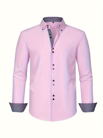 Men's Business Shirt Modern Fit – Elegant Style for Office & Leisure