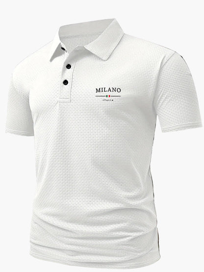 Herren Polohemd Modern Casual mit Strukturmuster – Stilvolles Freizeit-Poloshirt für Alltag und Büro