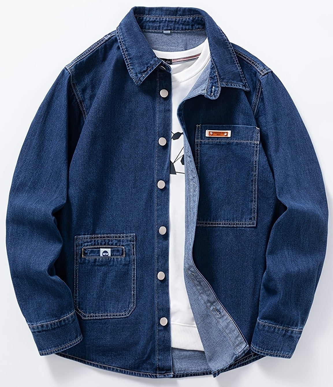 Men's Denim Overshirt in Casual Style – Ideal for Everyday and Leisure
