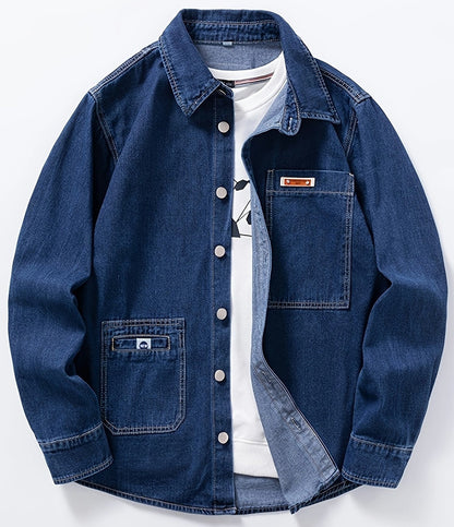 Men's Denim Overshirt in Casual Style – Ideal for Everyday and Leisure