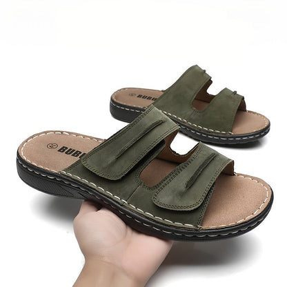 Men's Comfort Sandals with Double Straps – Casual Slides for Everyday & Vacation