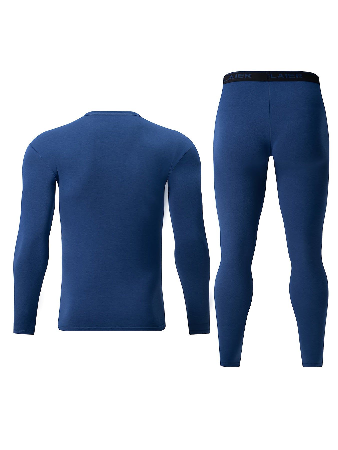Men's thermal underwear set, long-sleeve shirt & pants, functional underwear, gray