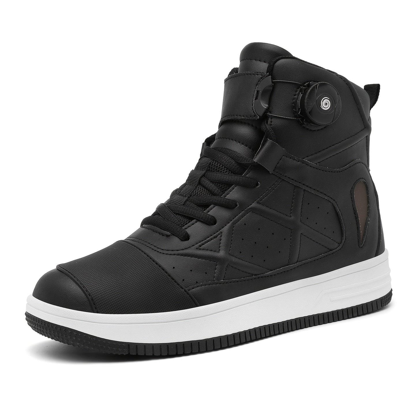 Unisex high-top sneaker, black, with twist closure
