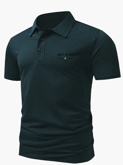 Herren Polohemd Modern Casual mit Strukturmuster – Stilvolles Freizeit-Poloshirt für Alltag und Büro