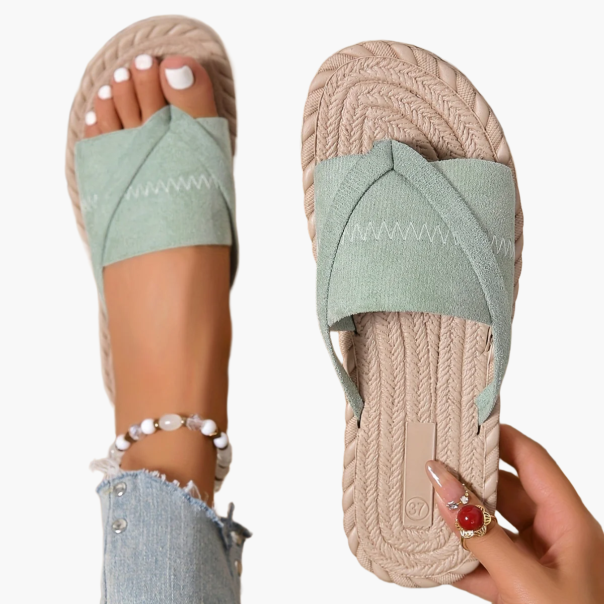 Women's Comfort Slip-On Sandals for Leisure and Summer