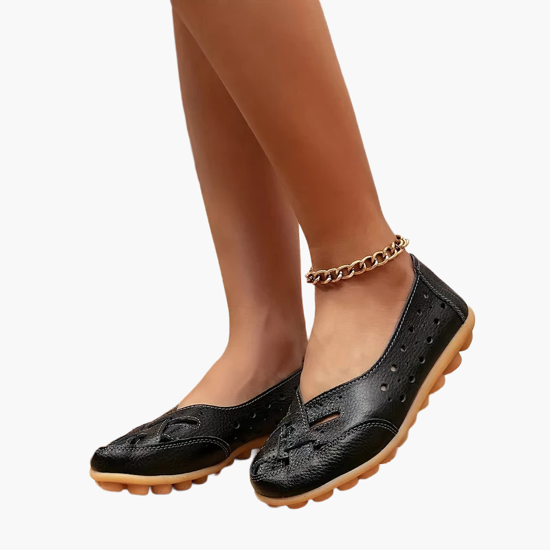 Women's Comfort Ballerinas with Braided Design – Comfortable Slip-Ons for Everyday and Leisure