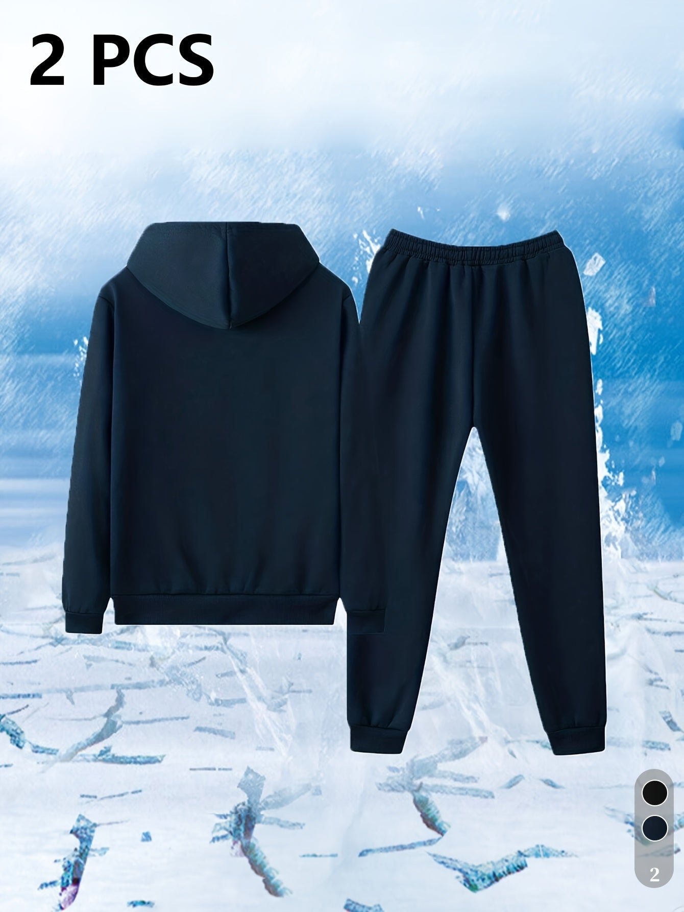 Unisex tracksuit set with lined hooded jacket and jogging pants