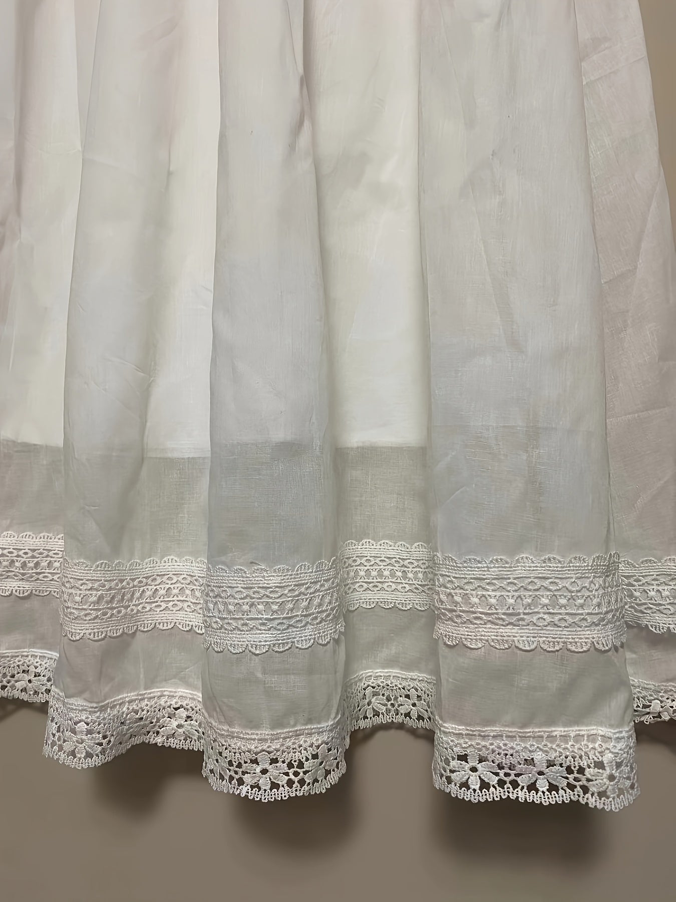 Women's Vintage Slip with Lace for Summer, Midi Petticoat in Romantic Style