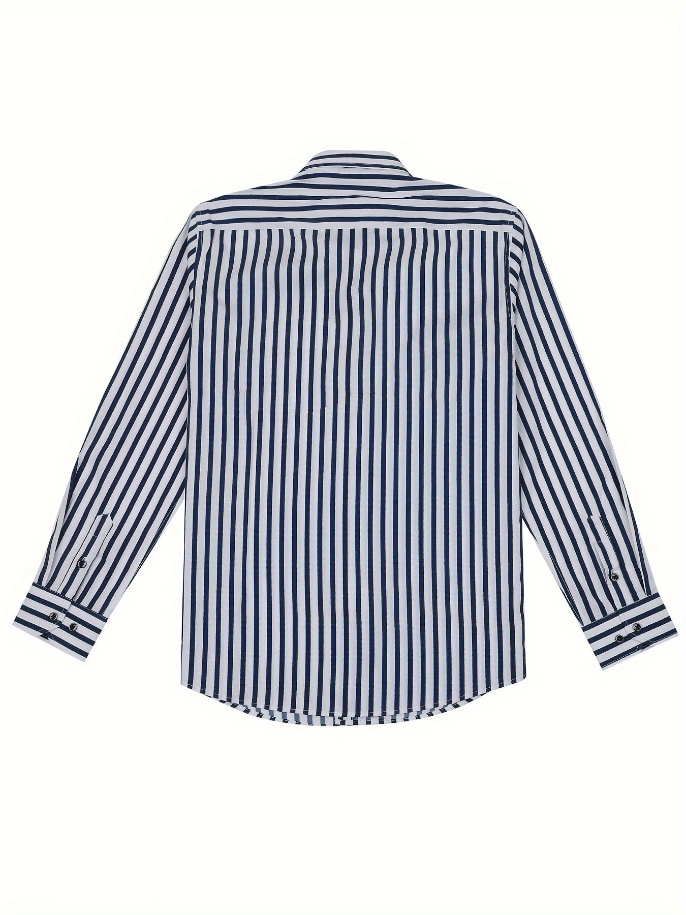 Herren Slim Fit Streifenhemd – Modernes Business & Freizeit Langarmhemd