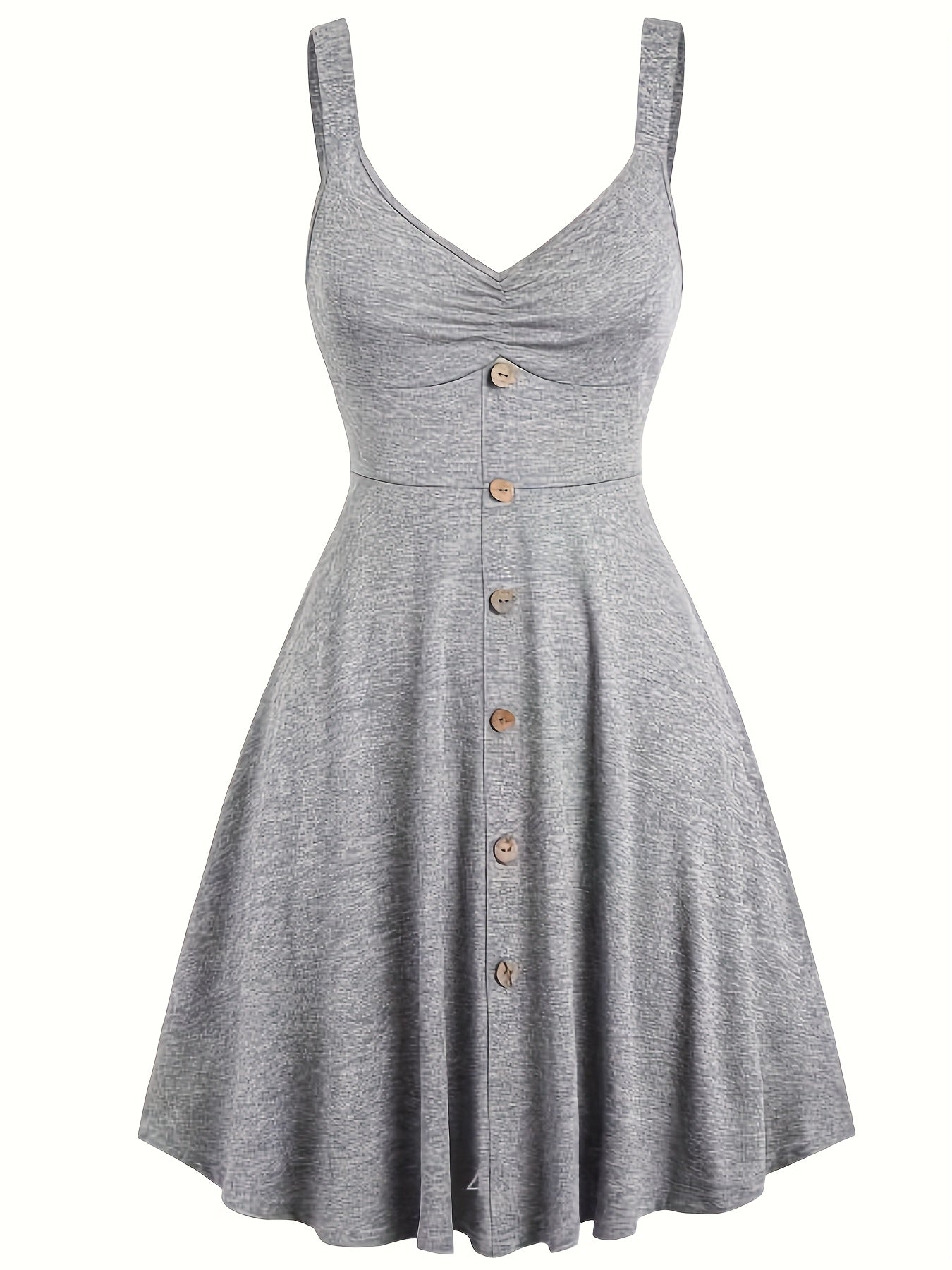 Damen Sommerkleid Elegant mit Knopfleiste und Trägern – Freizeit & Alltag
