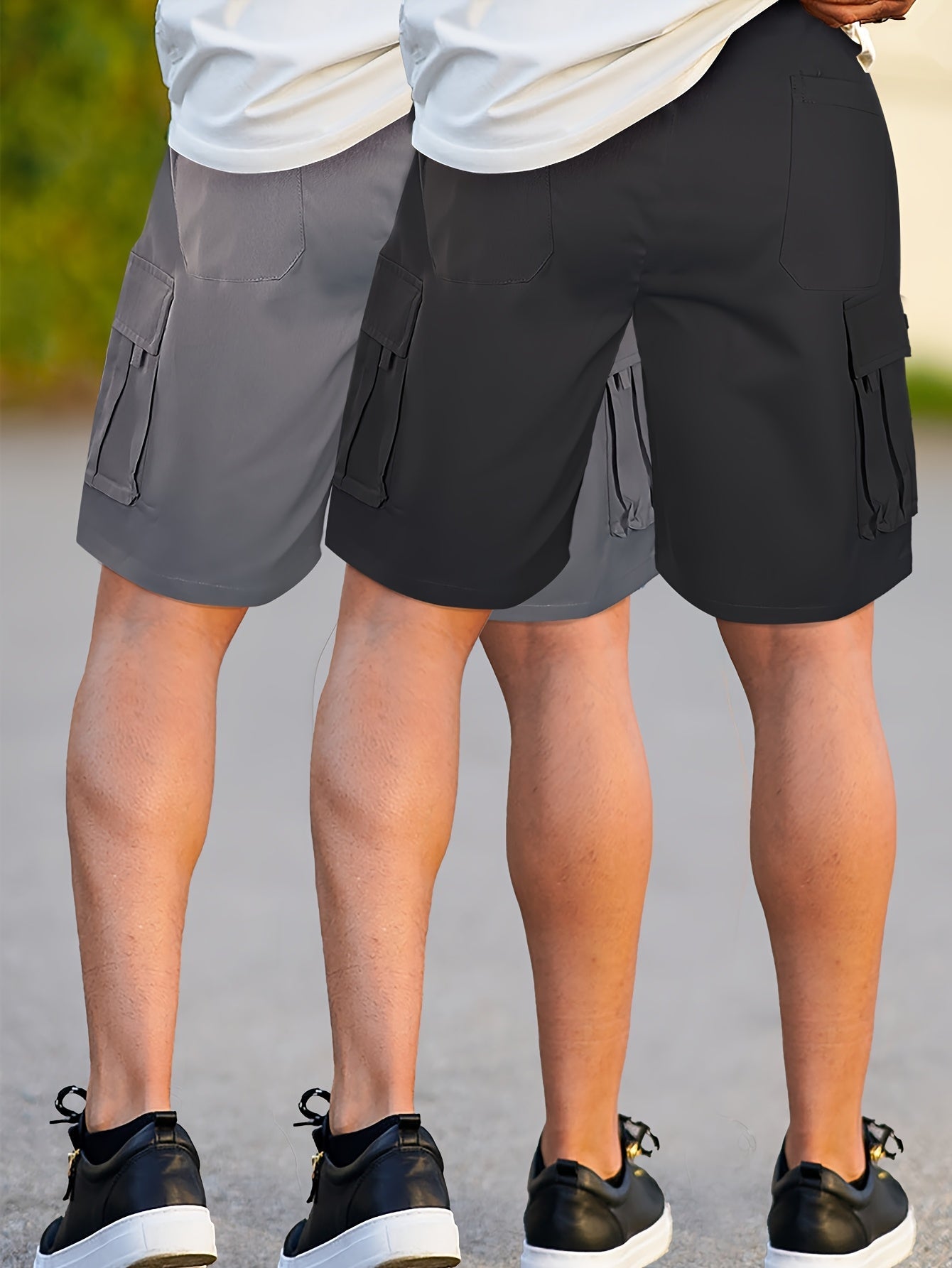 Men's Cargo Shorts 2-Pack – Casual Outdoor and Leisure Bermudas with Pockets