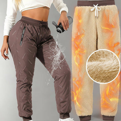 Damen Gefütterte Jogginghose Warm Winter Cargohose Sporthose
